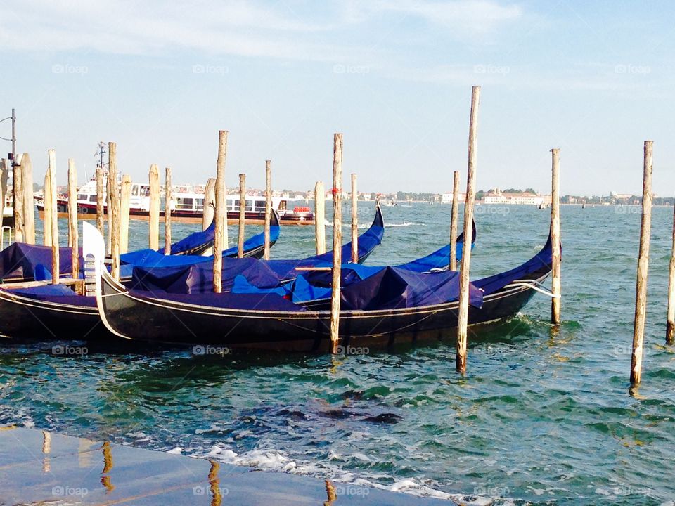 View of gondola in venice, Italy