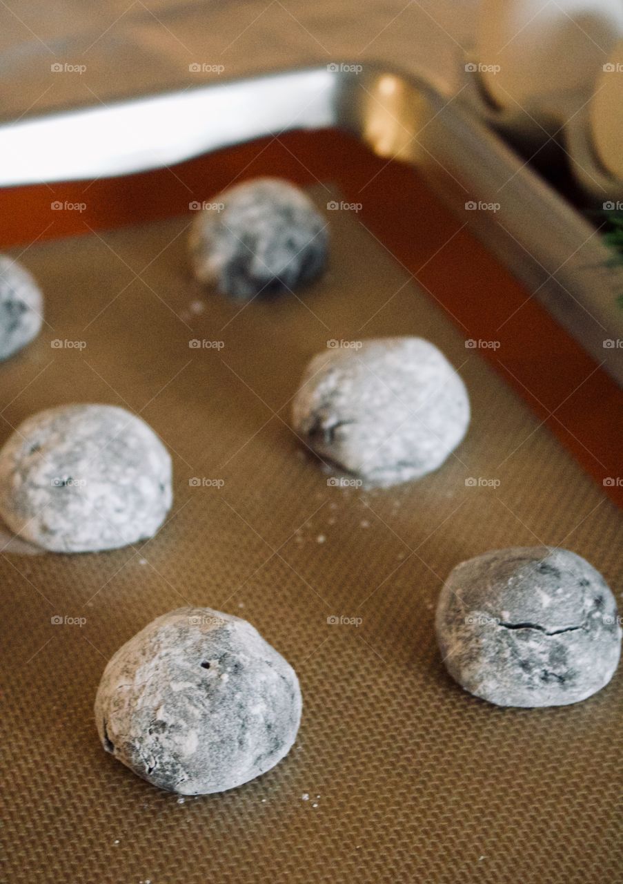 Chocolate crackled cookies for Santa 