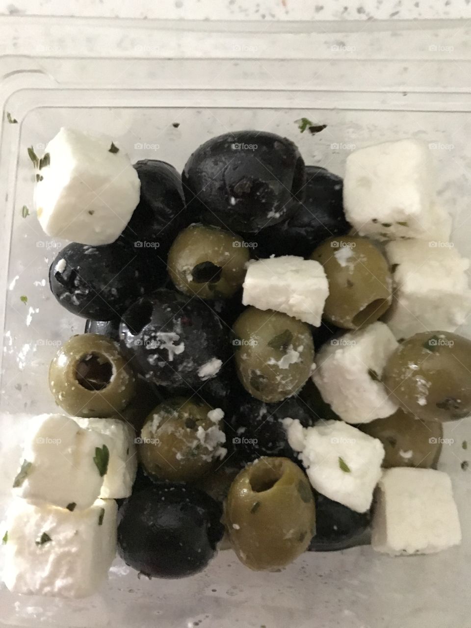 Olives and goats cheese