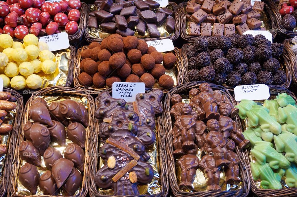 Baskets of chocolates