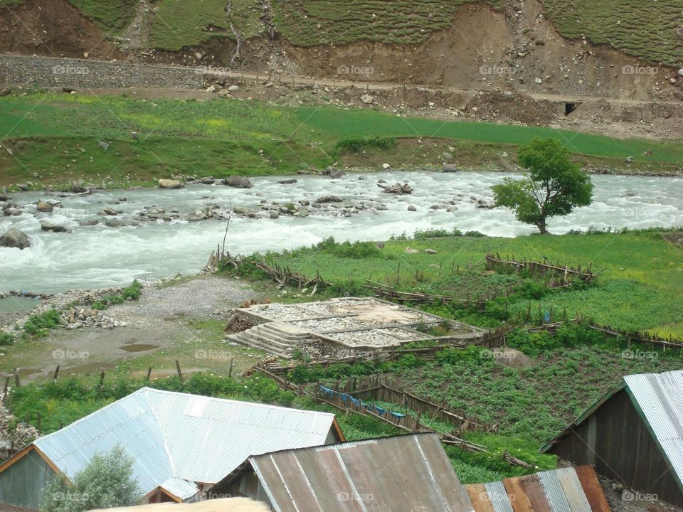 rural river side view
