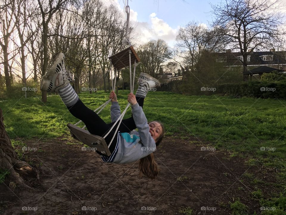 on your own swing outside