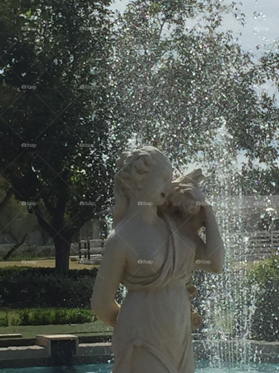 Fountain with statue