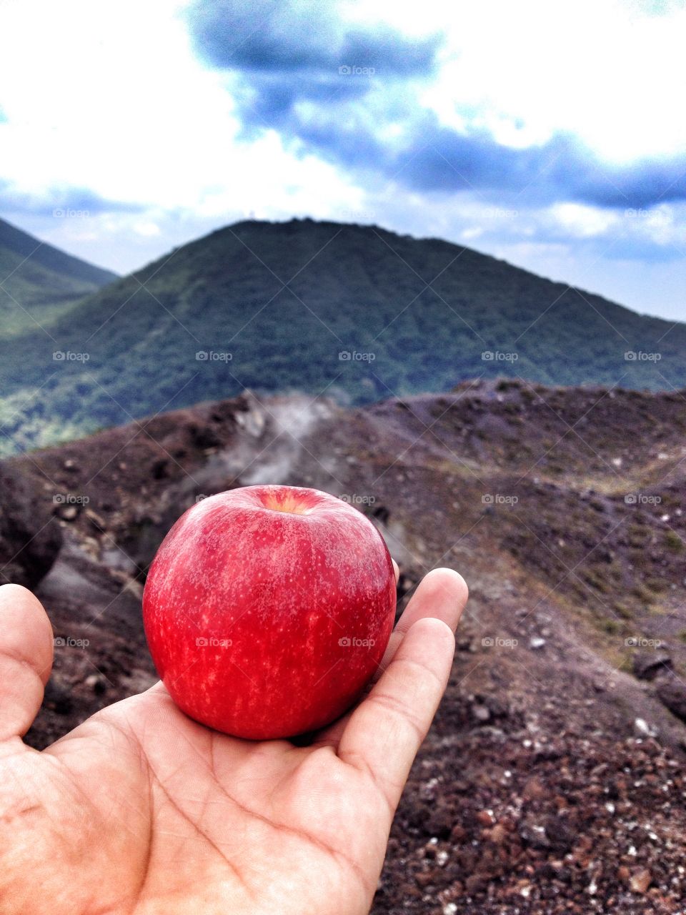 Apple in mountain