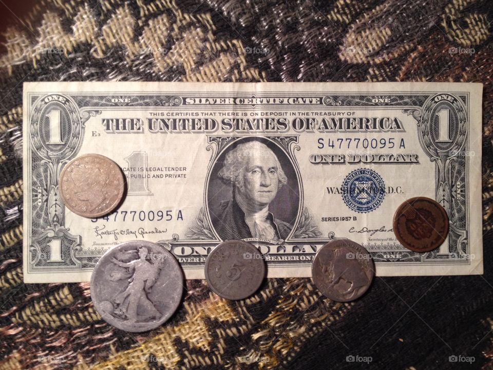 Old Money. Old US currency