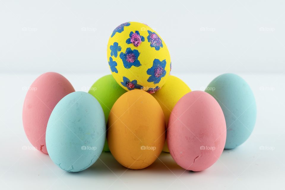 Colorful easter eggs