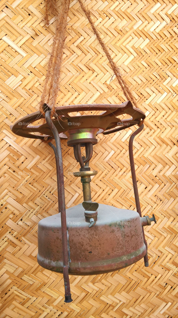 Vintage small old copper cooker