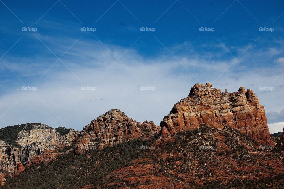 Looking up : Mountains pull yo. Mountains of Arizona desert landscape.