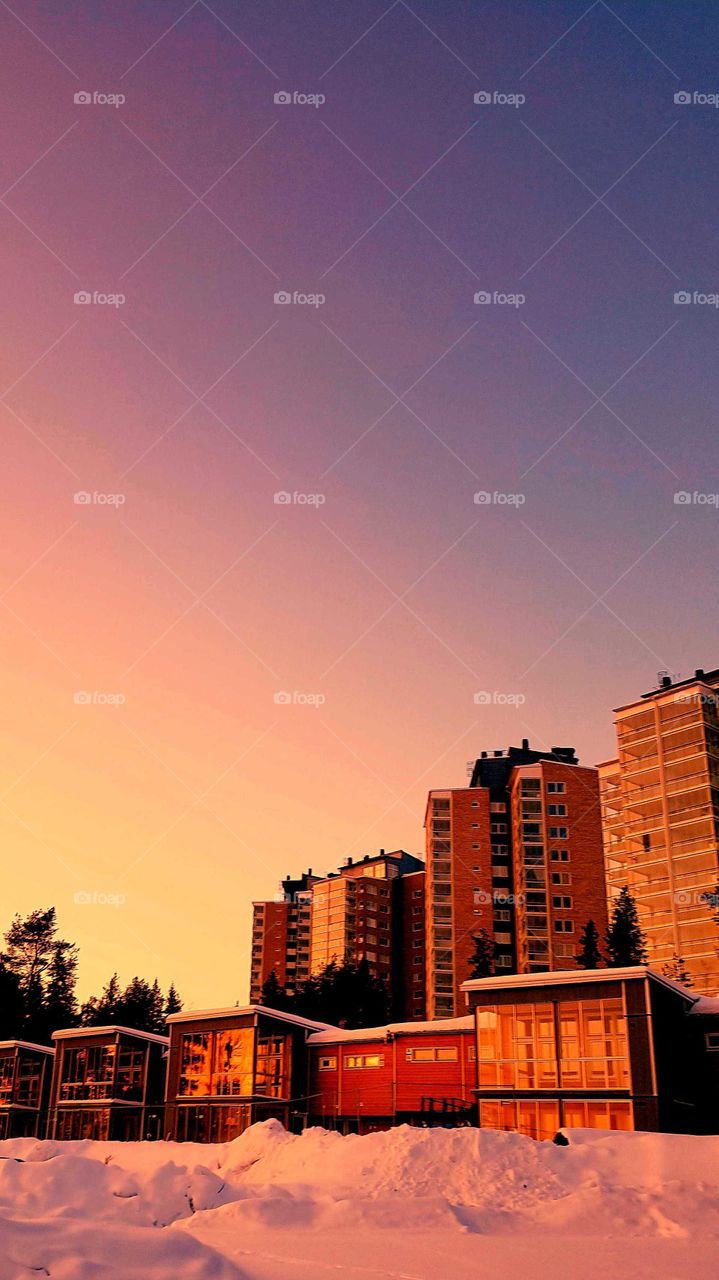 sunset ....On the topp of the Hill...lulsundsberget