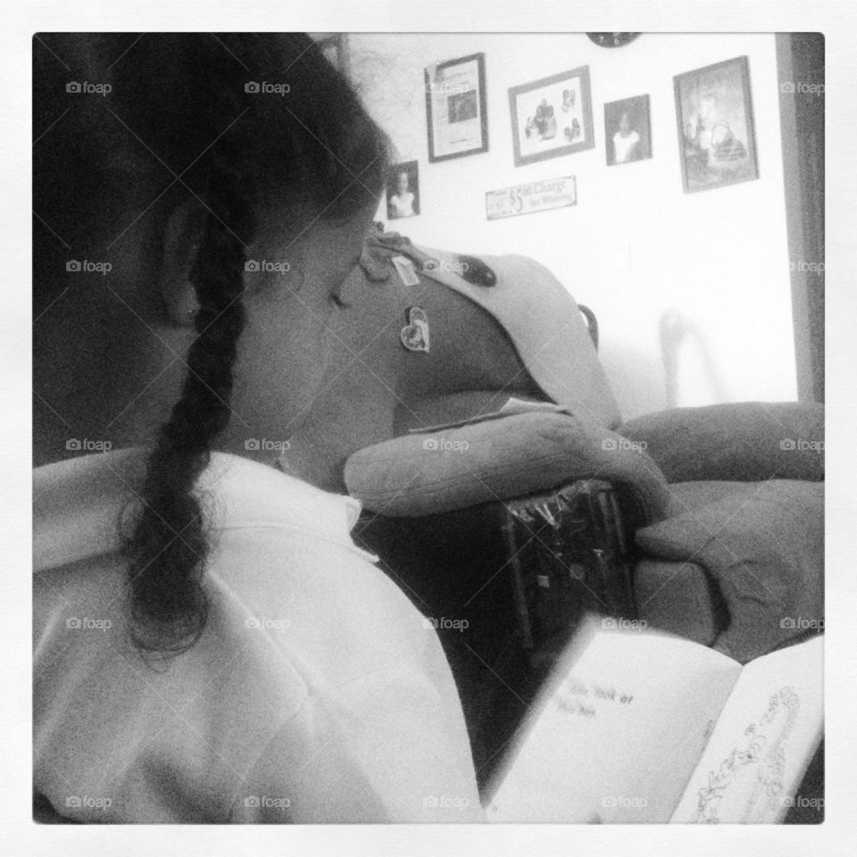 Watching youth. Watching my daughter read
