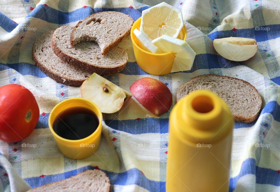 Camp food  still life, picnic