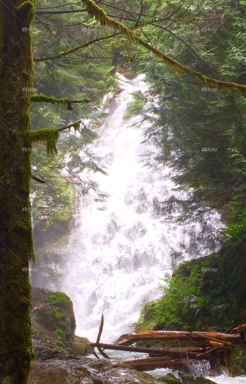 The beauty of a waterfall