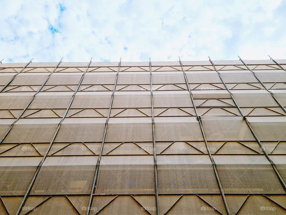 scaffolding for the renovation of a building