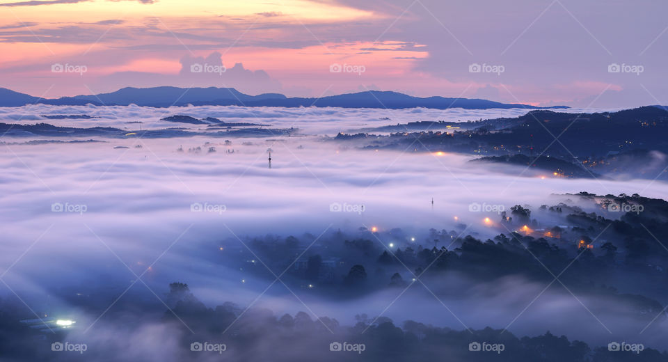 foggy dawn in Dalat