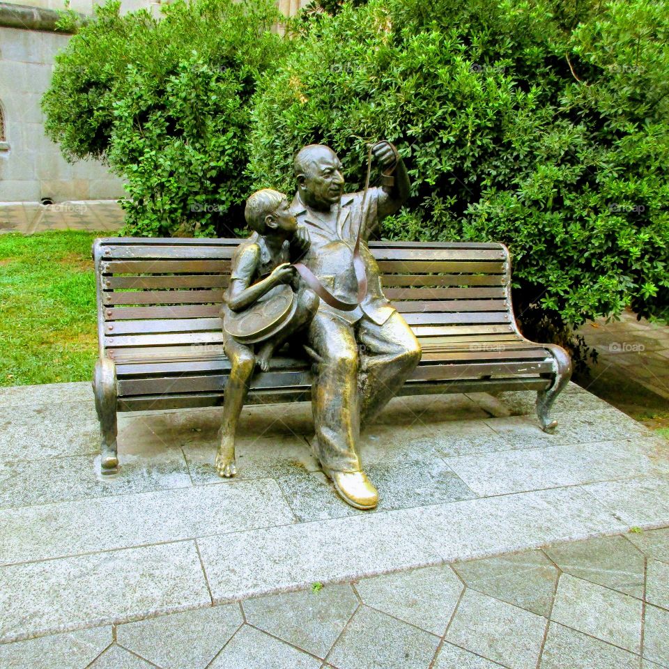 Sculpture of famous actor