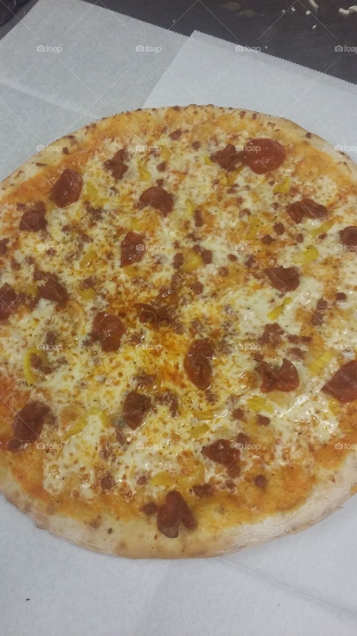 Playing with pepperoni. Crumble it up to get it crispy and crunchy. 
This was thin but sturdy, definitely a folder though