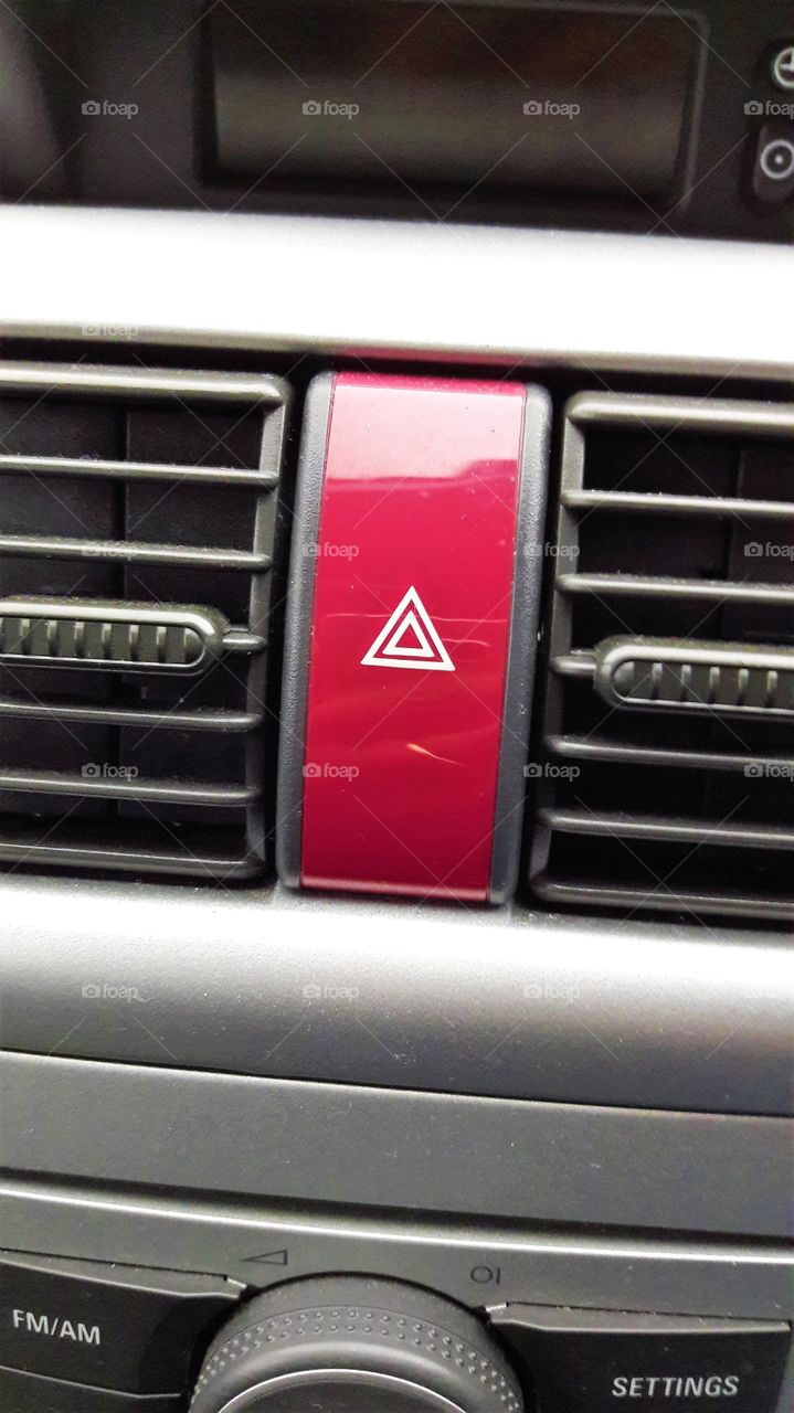 Red Hazard Light Button
