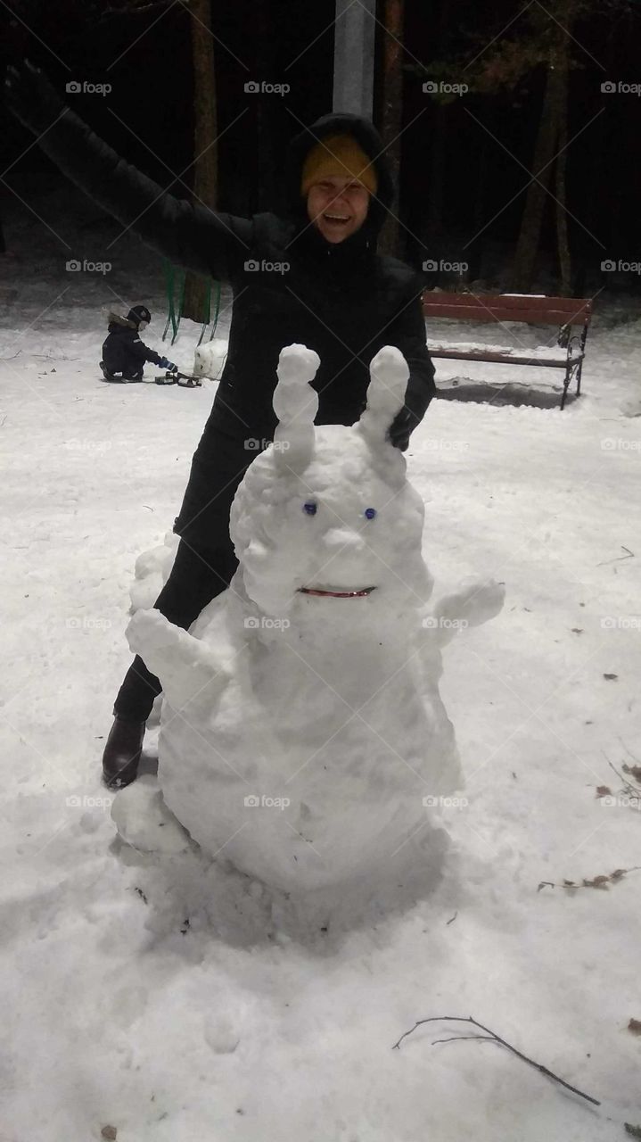 вот какой он снеговик