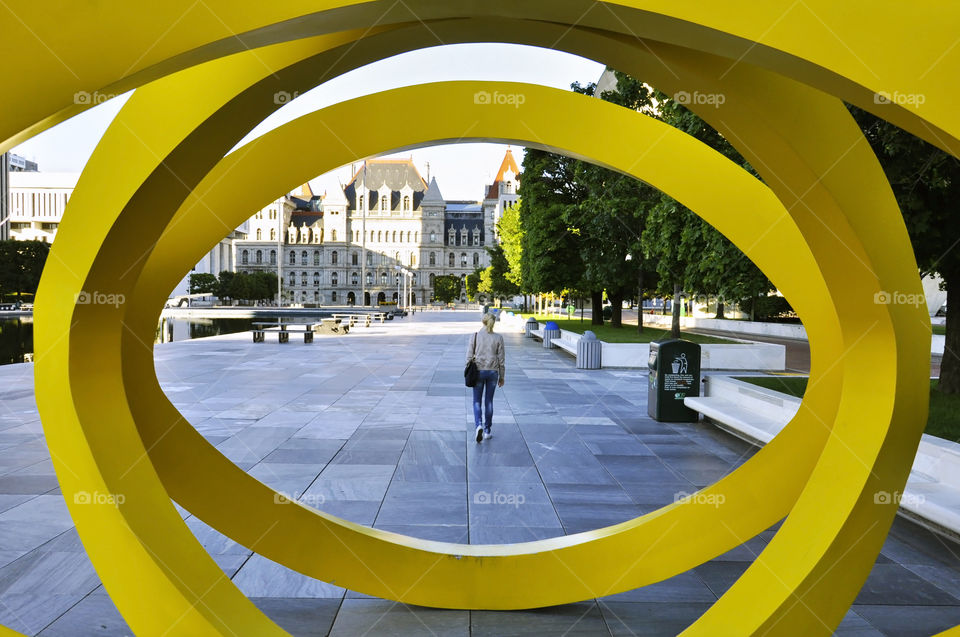 Yellow sculpture