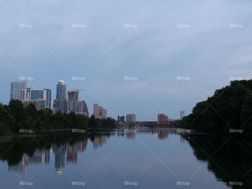 Water, Reflection, No Person, River, City