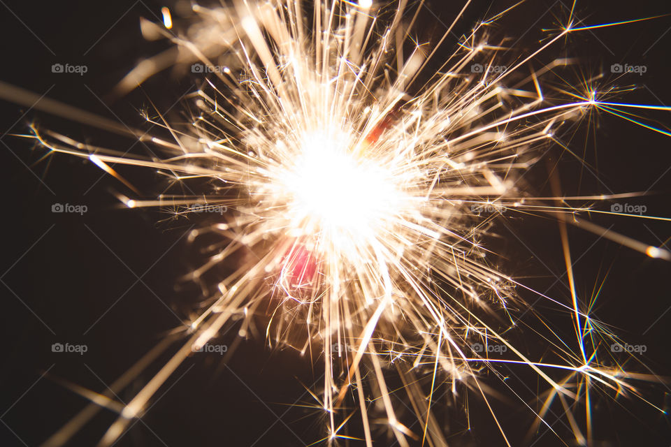 Spark. Fun with sparklers 