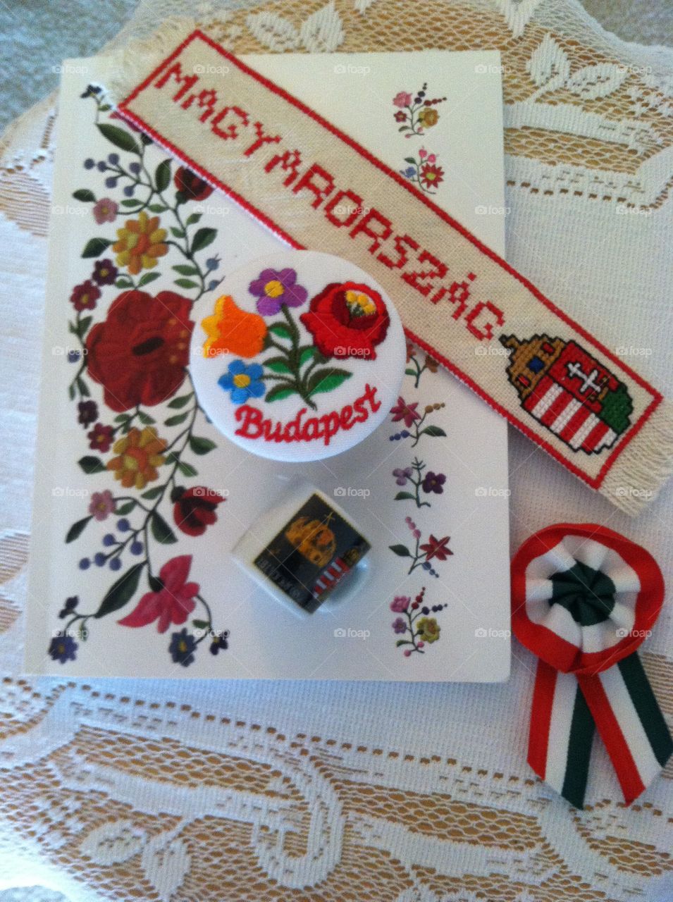 Hungarian gifts souvenirs. I received these gifts from Hungary - Budapest . I love the colors and flowers and designs . Hungary = Magyarorszag . 