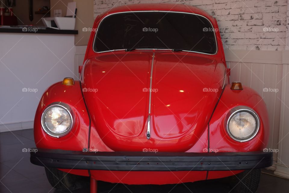 car. old car in office. statue