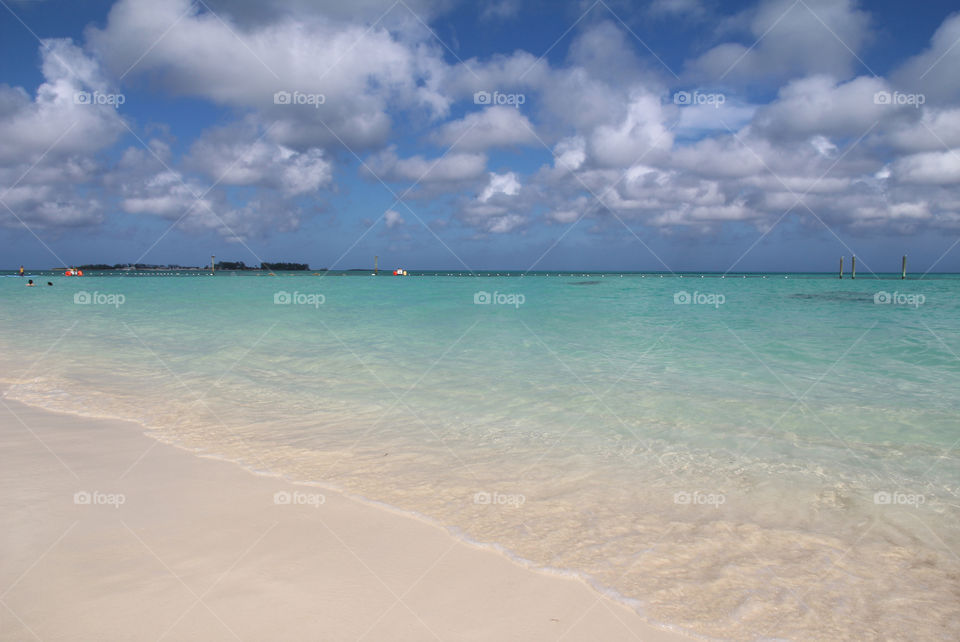 Idyllic turquoise sea water