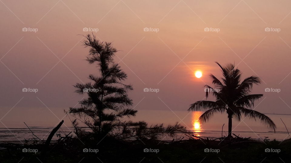 Sunrise in Pak Nam Lang Suan