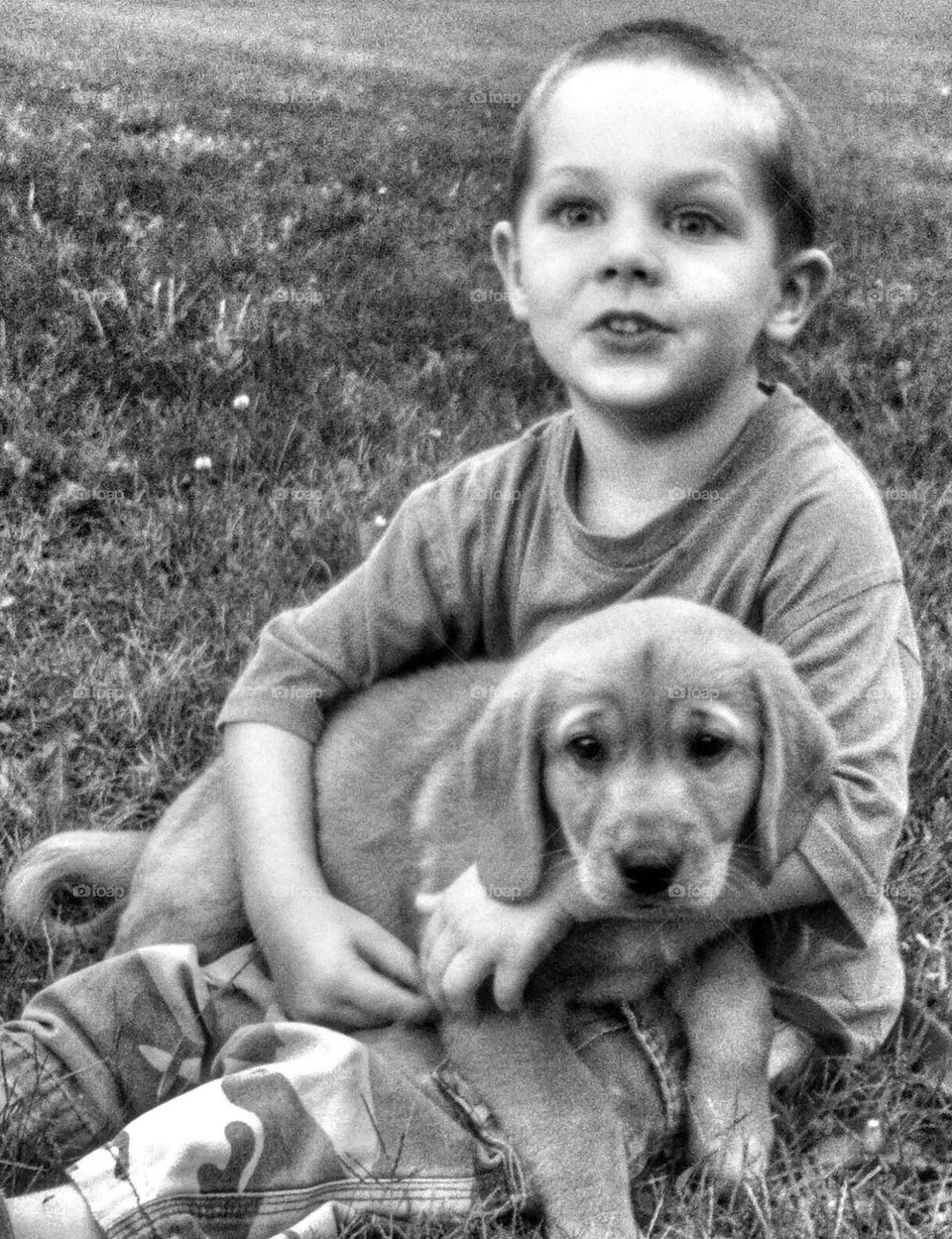 Boy and his Puppy