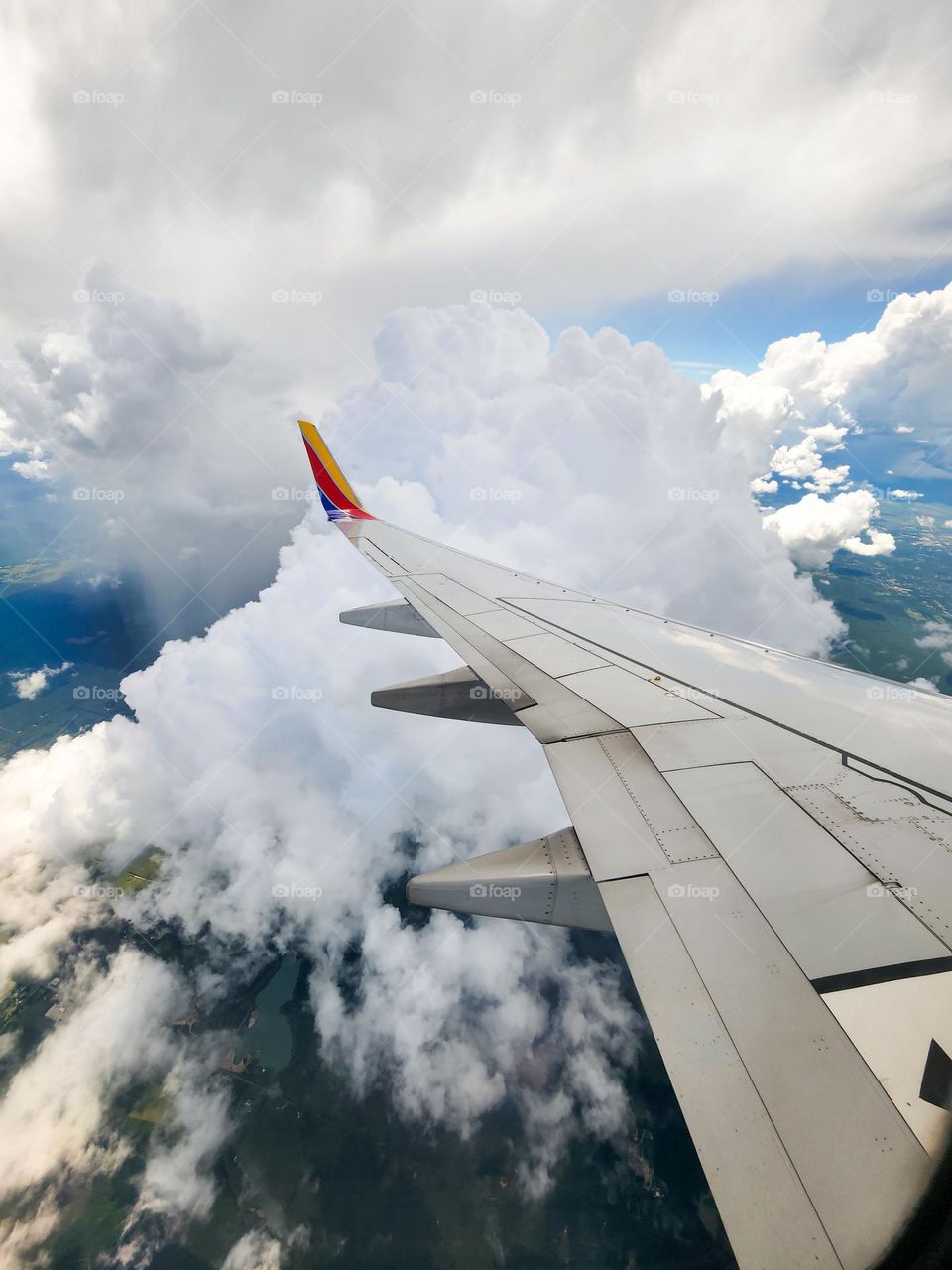 Summer storm clouds build off the Gulf coast due to heat and humidity