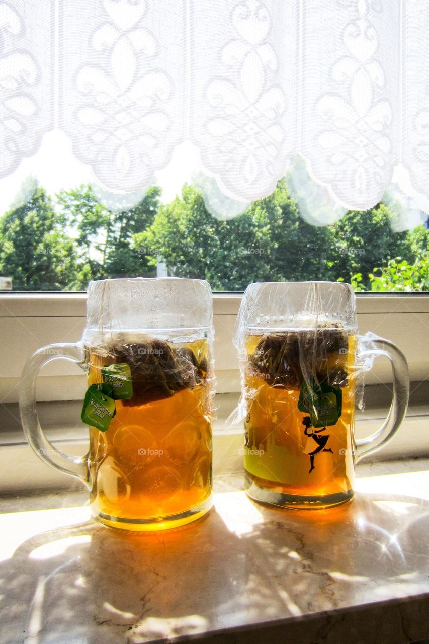 Making iced tea in Germany