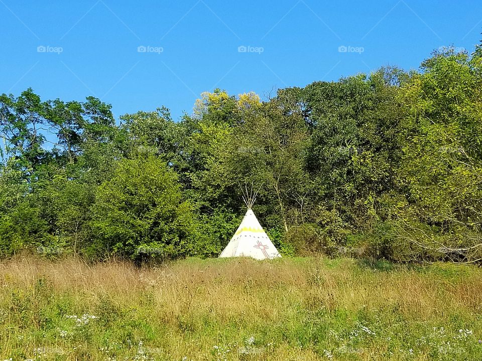 distant teepee