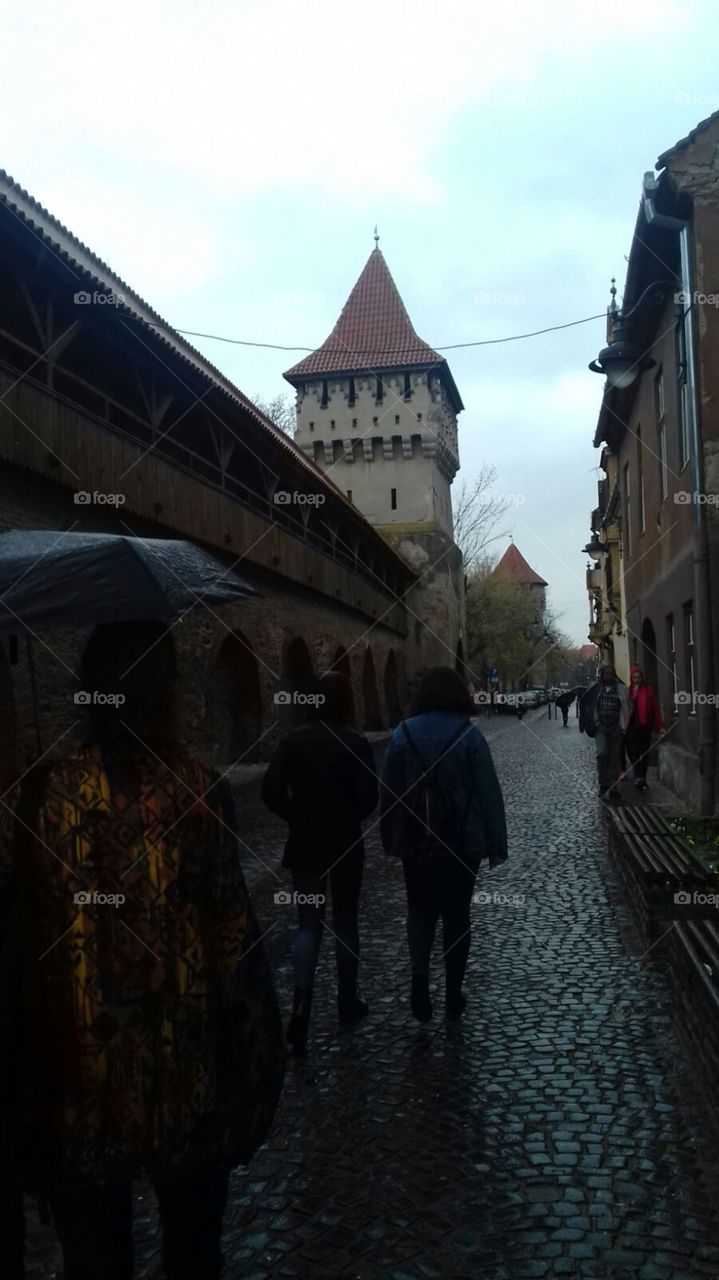 Raining time in Sibiu, Romania