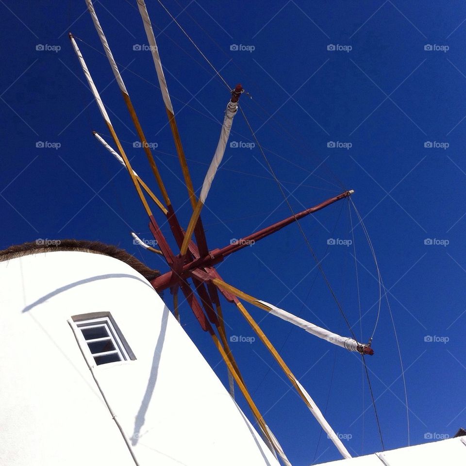 A windmill in Santorini
