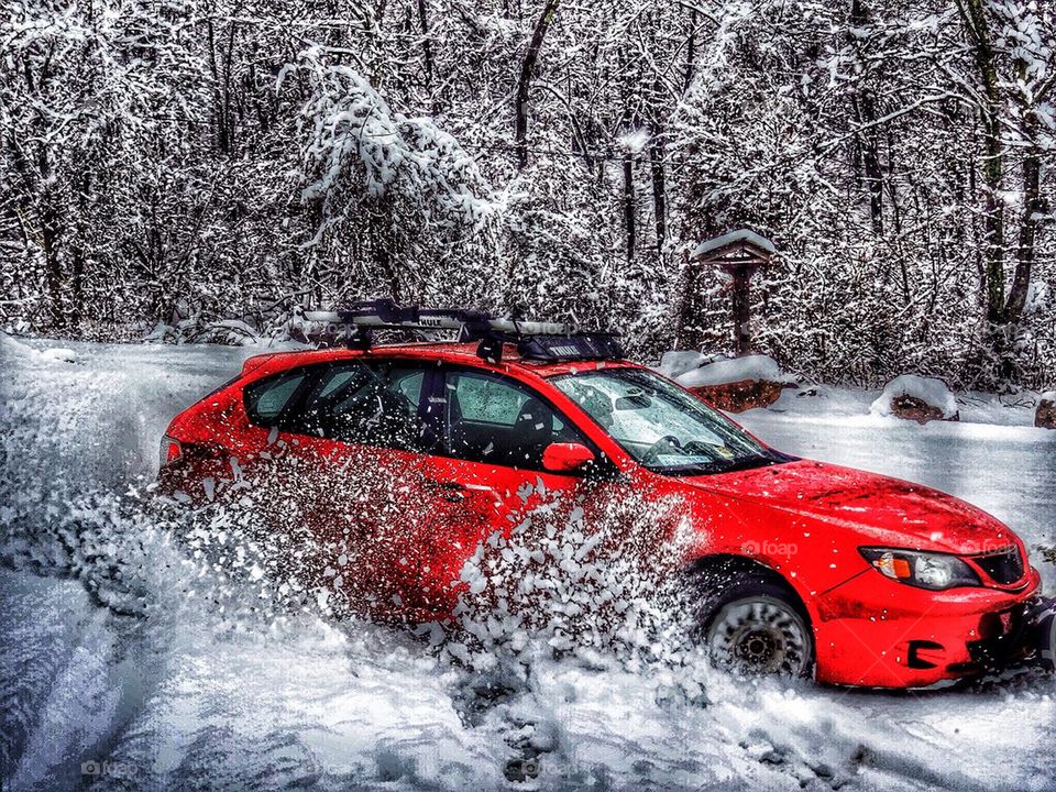 Fun drifting in a Subaru 