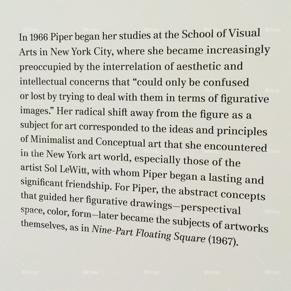 Adrian Piper - A Synthesis Of Intuitions - 1965-2016 - MoMA - Manhattan - New York City 