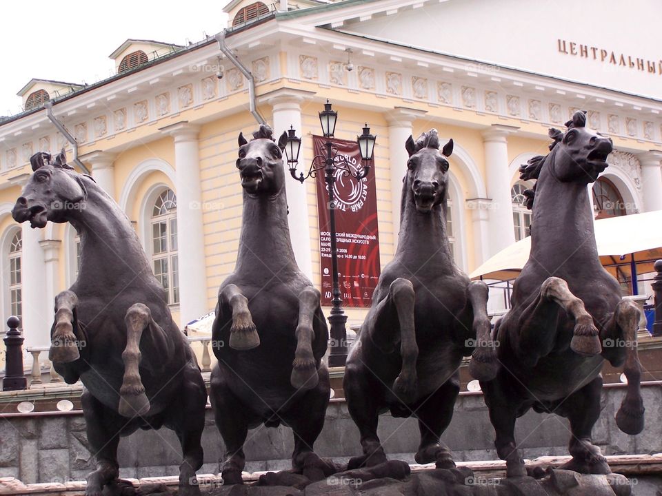 Horse Statue, Alexander Gardens, Moscow, Russia