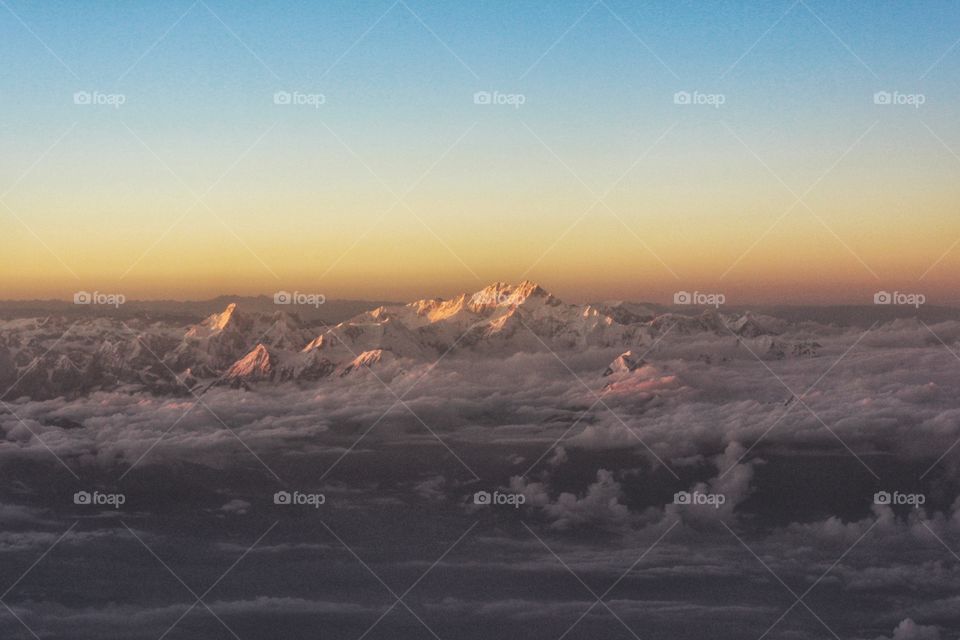 glimpse of gigantic Himalayas from above 30000 feets