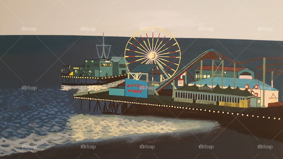 Painting of Santa Monica pier