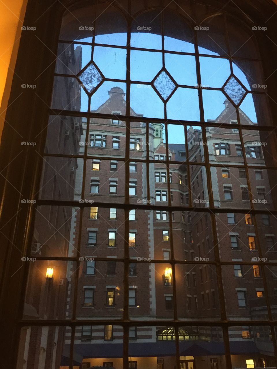 Windows Of Teachers College. From inside the Teachers College, NYC