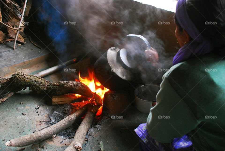 preparing masala chai