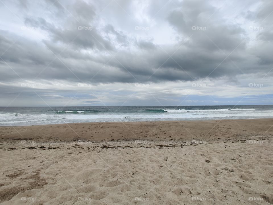 cloudy beach