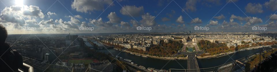 View of Paris from Eiffel tower 
