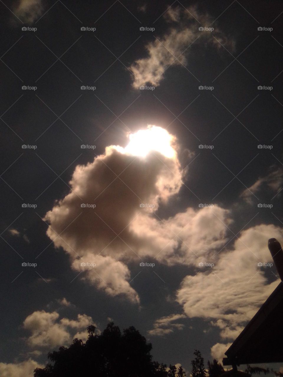 coming out of the clouds