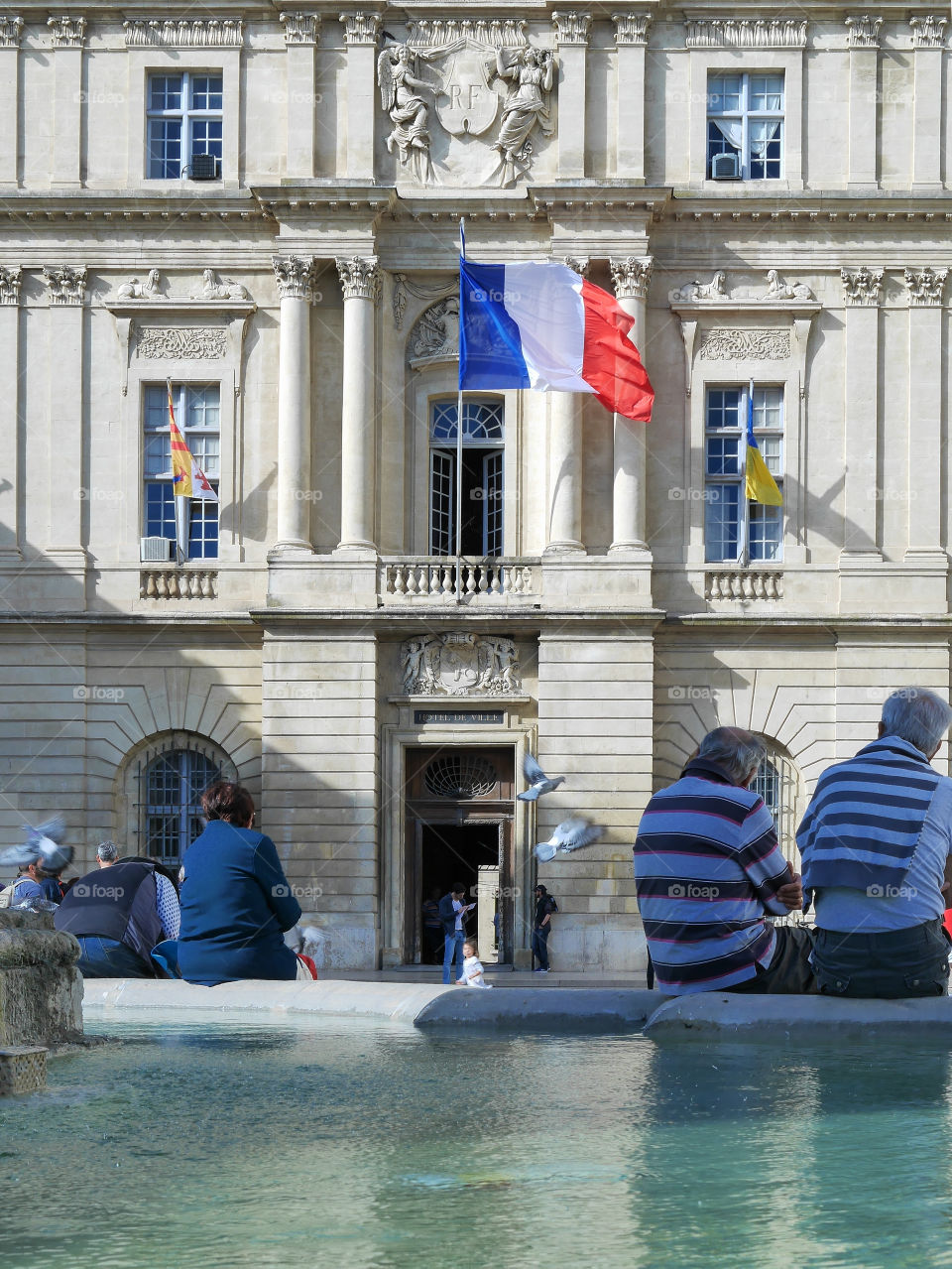 flag in Arles (France)