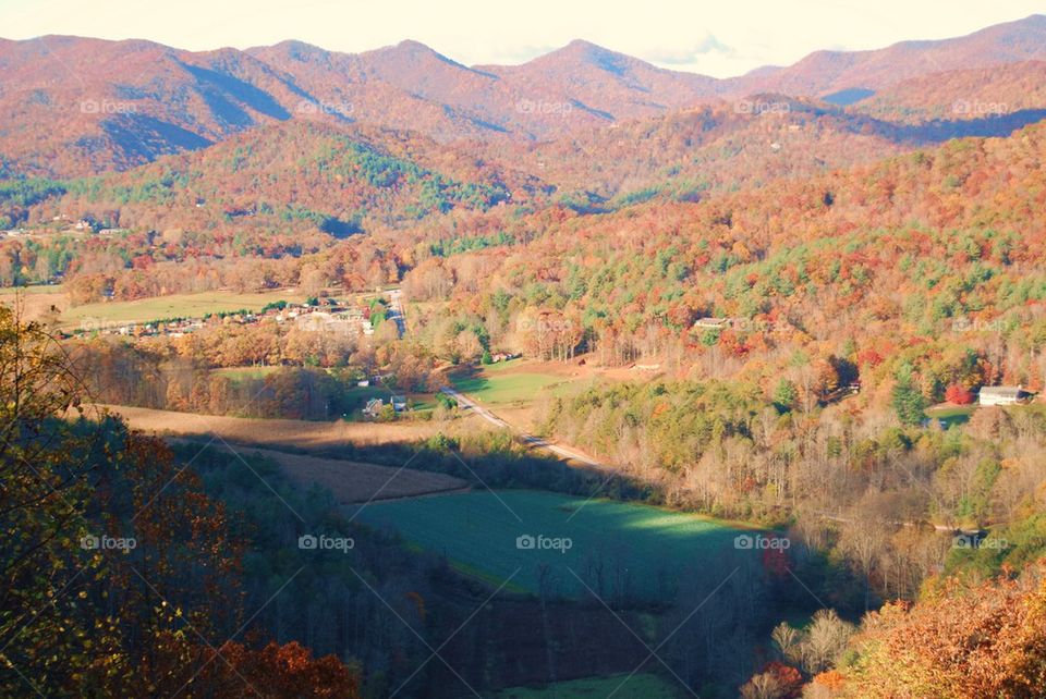 Mountains with fall colors