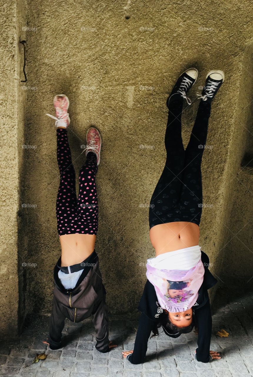 Girls handstand 