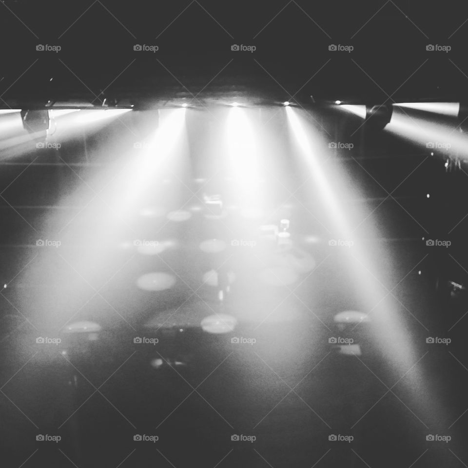 Stage Lights in Black and White