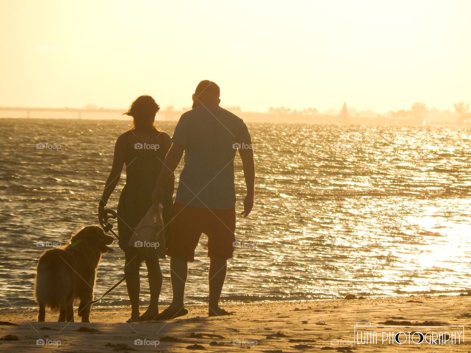 A walk on the beach with your dog is the best 